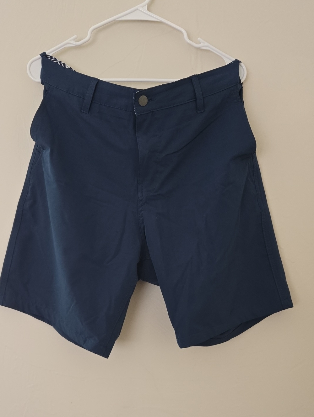 Men's Flat Front Navy Performance Shorts